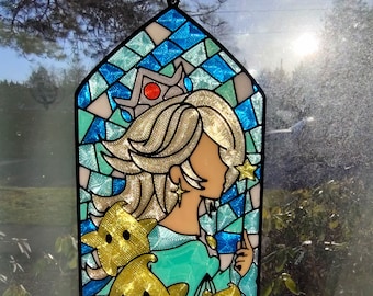 Princess Rosalina Window Hanger Stained Glass Style