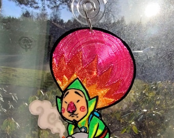 Zelda Inspired Tingle Suncatcher Ornament Stained Glass Style Window Hanger