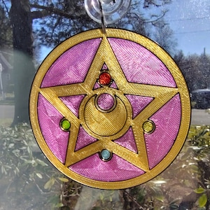 Sailor Moon Stained Glass Style Window Hanger
