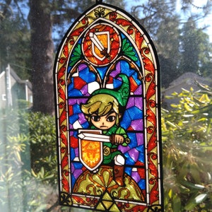 Legend of Zelda Stained Glass Style Window Hanger image 3