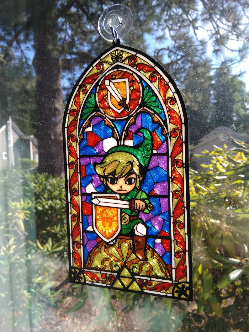 Legend of Zelda Stained Glass Style Window Hanger image 3