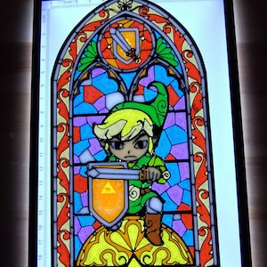 Legend of Zelda Stained Glass Style Window Hanger image 4