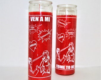 Ven a Mi Come to Me Enchanting Love Spell Ignite Passion & Attract Your Soulmate Spiritual 7-Day Vase Candle Personalized Atraer el amor