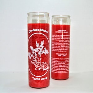 Cordero Manso Veladora Preparada Ritual Para El Amor Con Oracion Y Curada Con Su Nombre 7 Day Candle