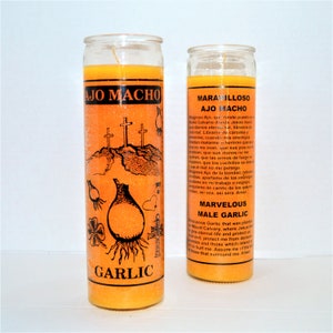 Ajo Macho Veladora Preparada Ritual Para Proteccion Contra Todo Con Oracion Y Curada Con Su Nombre 7 Day Candle