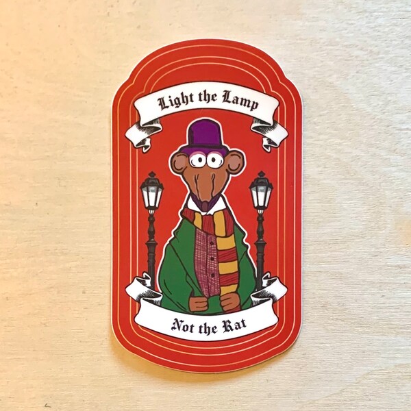 Light the Lamp Not the Rat vinyl sticker