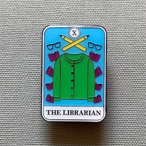 The Librarian Tarot Card Library Themed Soft Enamel Pin