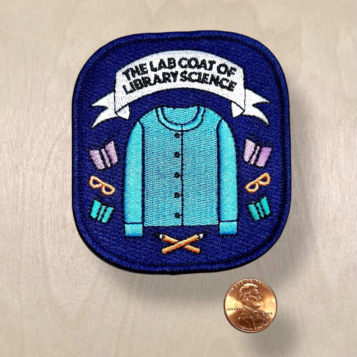 Lab Coat of Library Science Embroidered Patch - for Librarians and ...