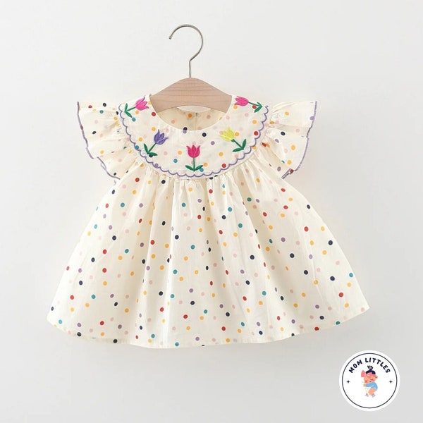 Robe bohème fleurie fille barboteuse, barboteuses en dentelle pour tout-petits et robes élégantes de premier anniversaire et de Pâques pour des occasions spéciales, robe bébé printemps