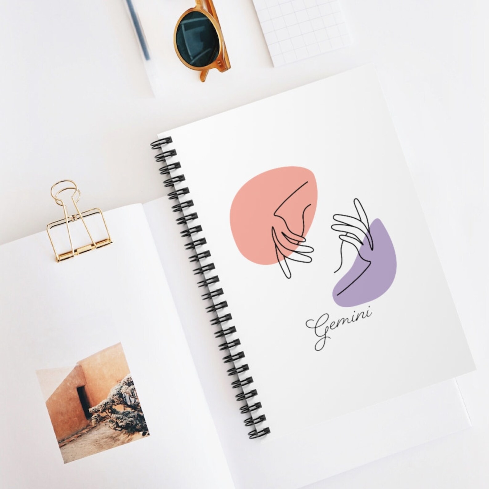 Gemini Notebook Gemini Gifts Zodiac Sign Notebook Astrology Etsy