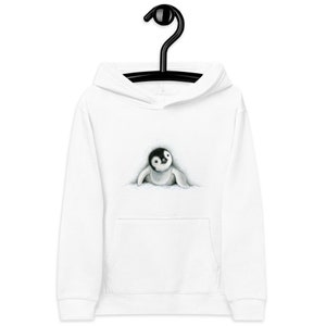 Penguin Kids Hoodie for age 6-15 / Penguin gift / Penguin shirt / Artic animals kids clothes image 5