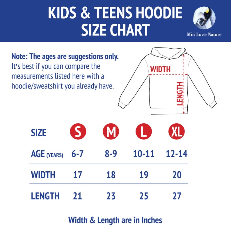 Penguin Kids Hoodie for age 6-15 / Penguin gift / Penguin shirt / Artic animals kids clothes image 3