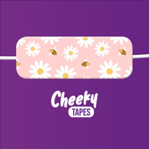 Daisies and Bees Tubie Tape Stickers - NG/NJ Tube, Tube Feeding, Oxygen