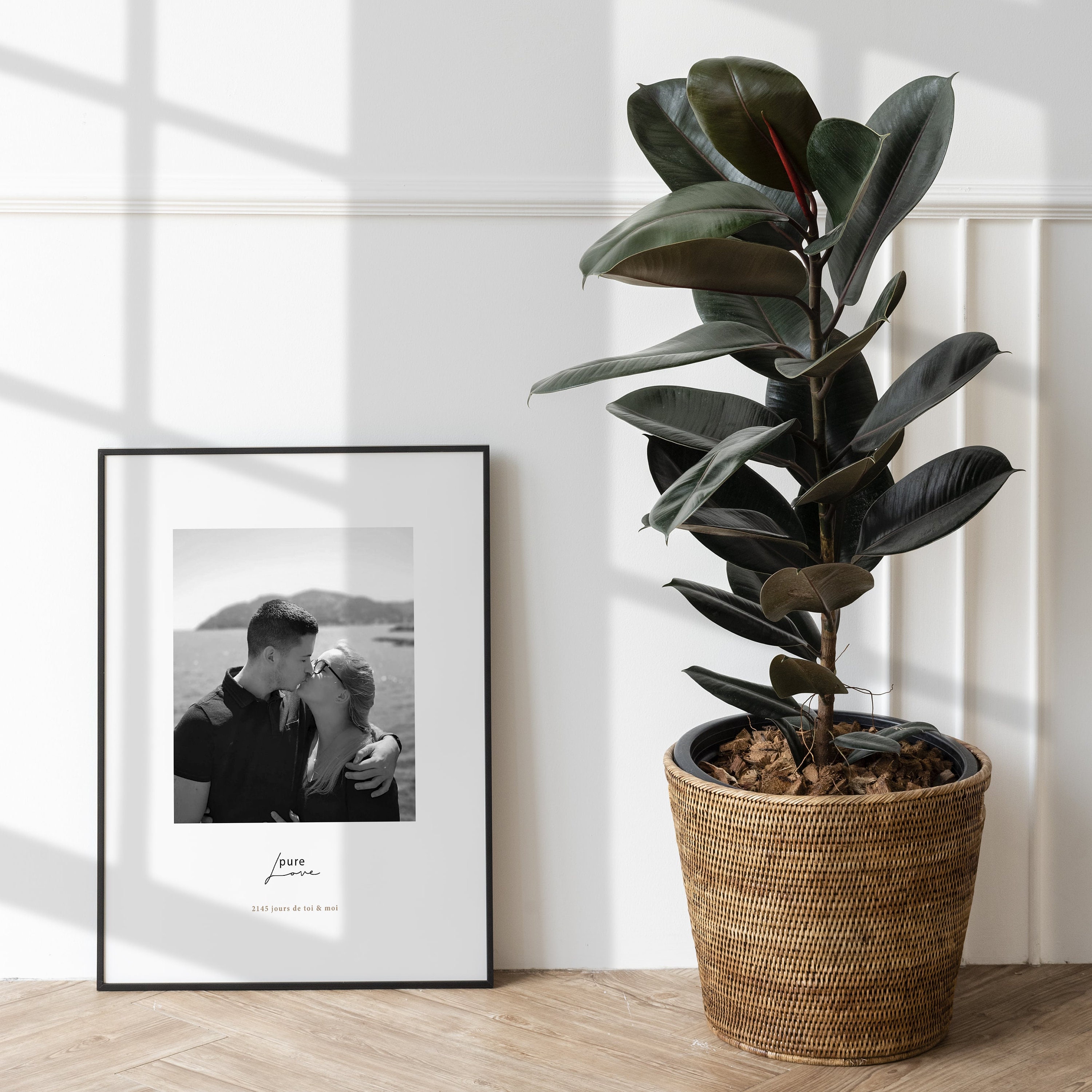 Affiche Personnalisée Saint Valentin - Cadeau Affiche Couple Ville Pure Love Idée Cadeau