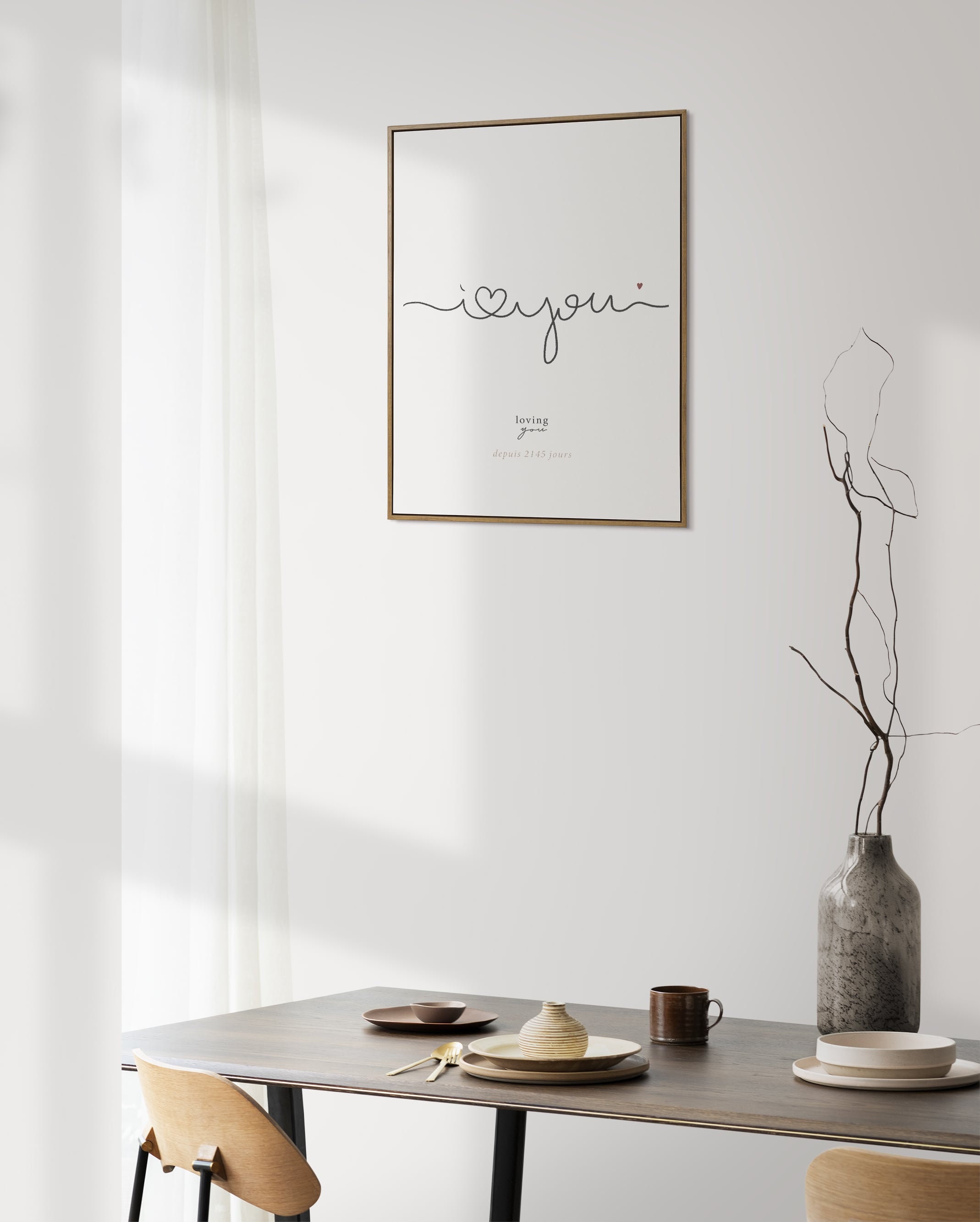 Affiche Personnalisée Saint Valentin - Cadeau Affiche Couple Ville Loving You Idée Cadeau