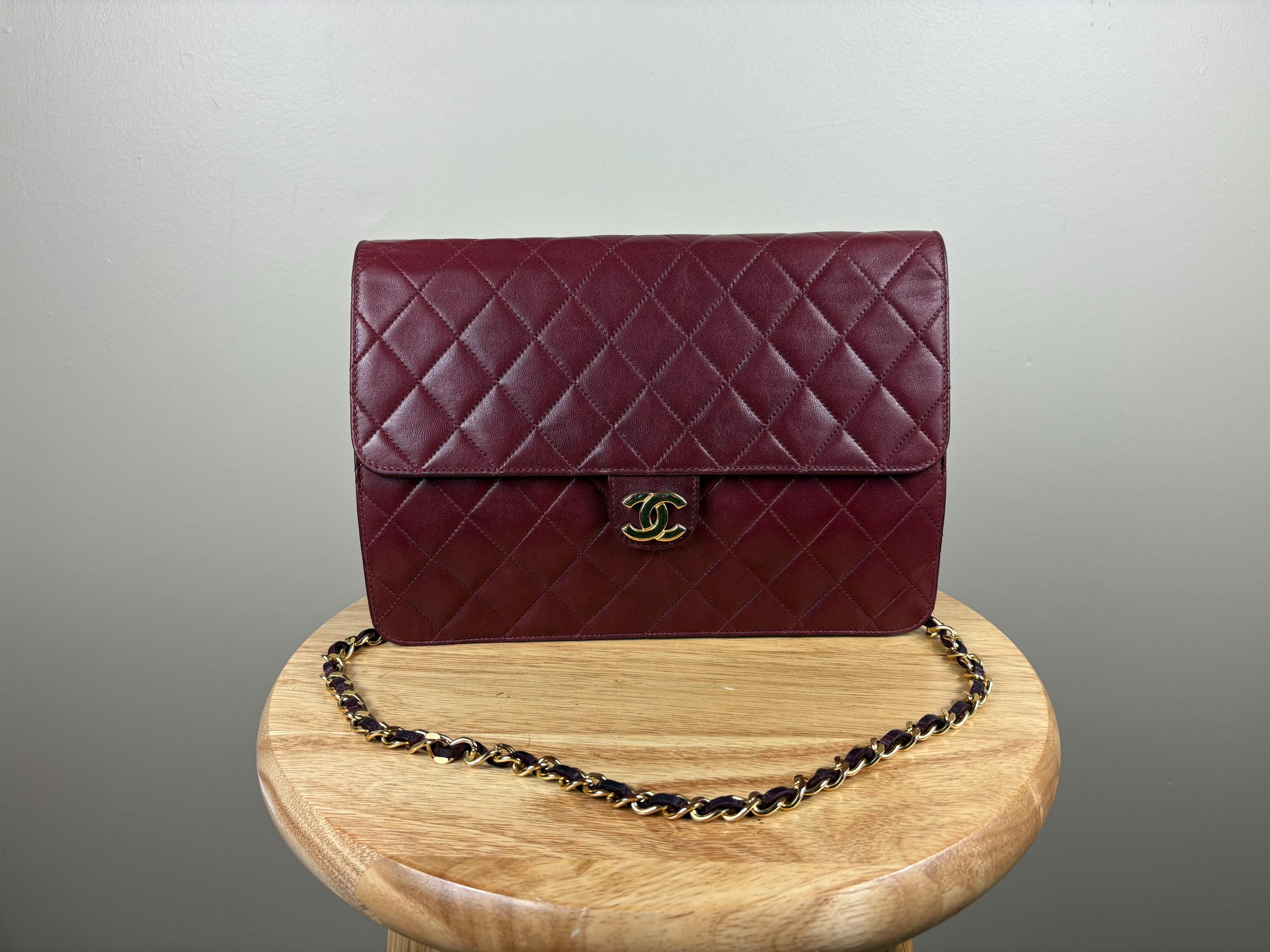 Burgundy Chanel Bag - Etsy
