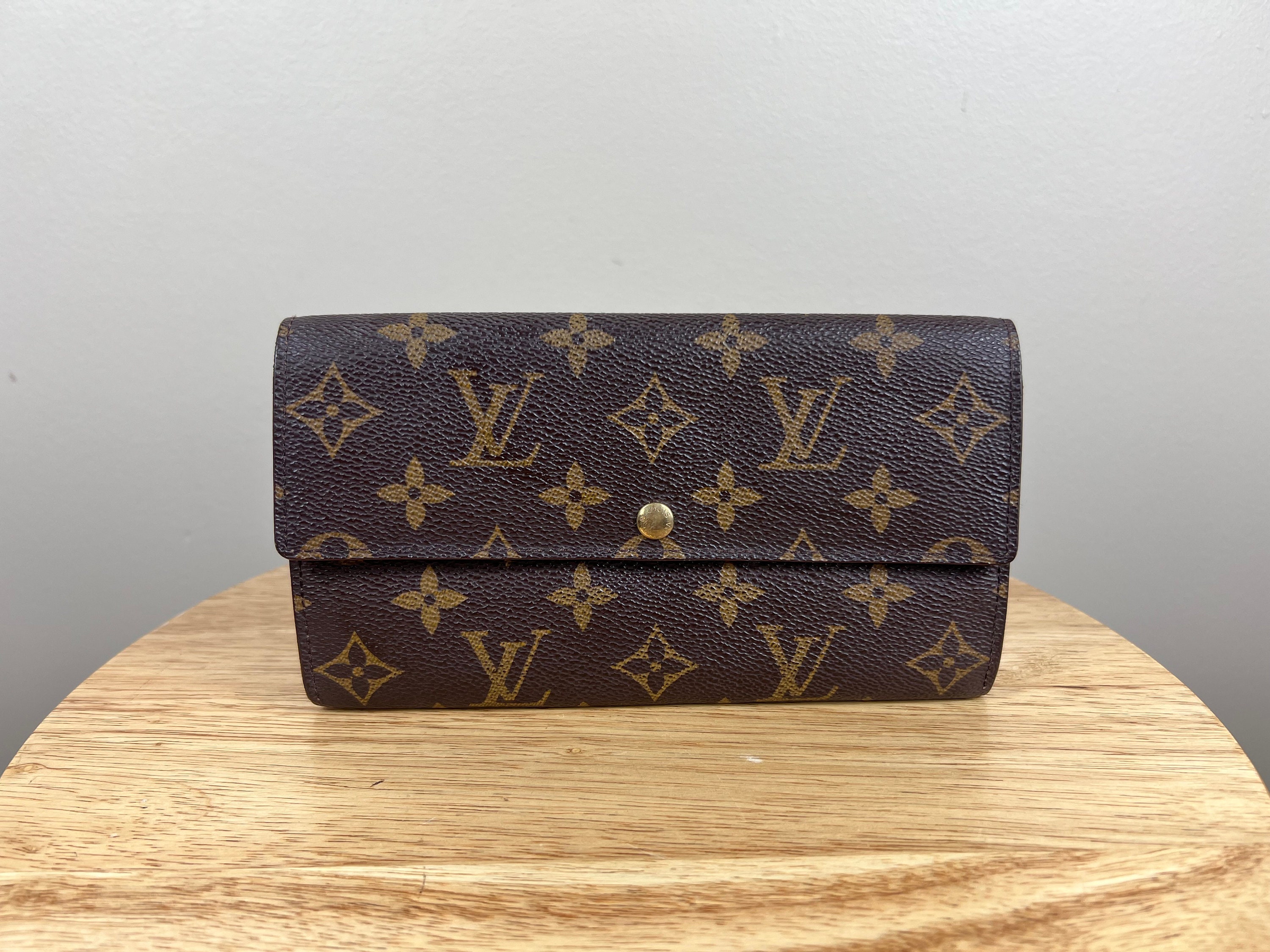  Louis Vuitton Cartera delgada para hombre Monogram