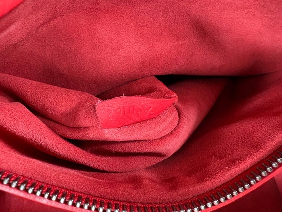 Authentic Celine Phantom Leather Red Handbag Lugg… - image 13