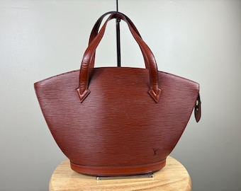Äkta Louis Vuitton Epi Rostbrun Saint Jacques Handväska