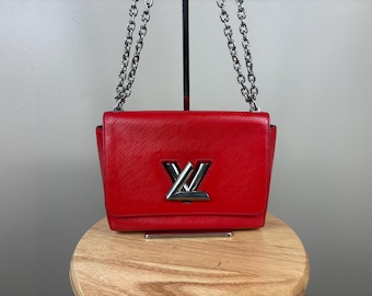 Authentic Louis Vuitton Twist MM Epi Red Leather Crossbody