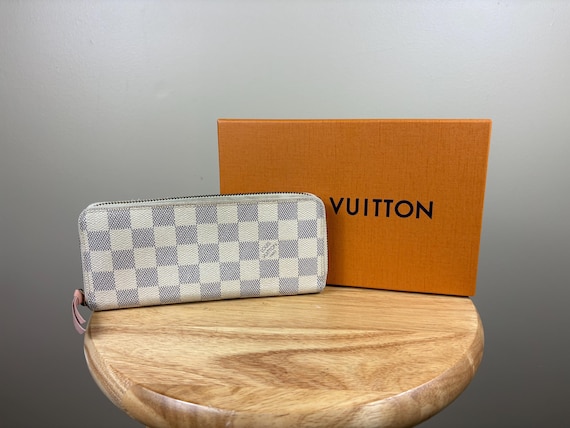 Authentic Louis Vuitton Damier Azur Clemence Zip Around Wallet W