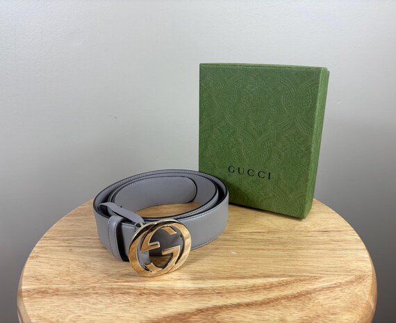 Authentic Gucci GG Women’s Belt With Box. Size 32 New Gucci Women Leather GG Skinny Belt GG Buckle Beige Size  main image 4