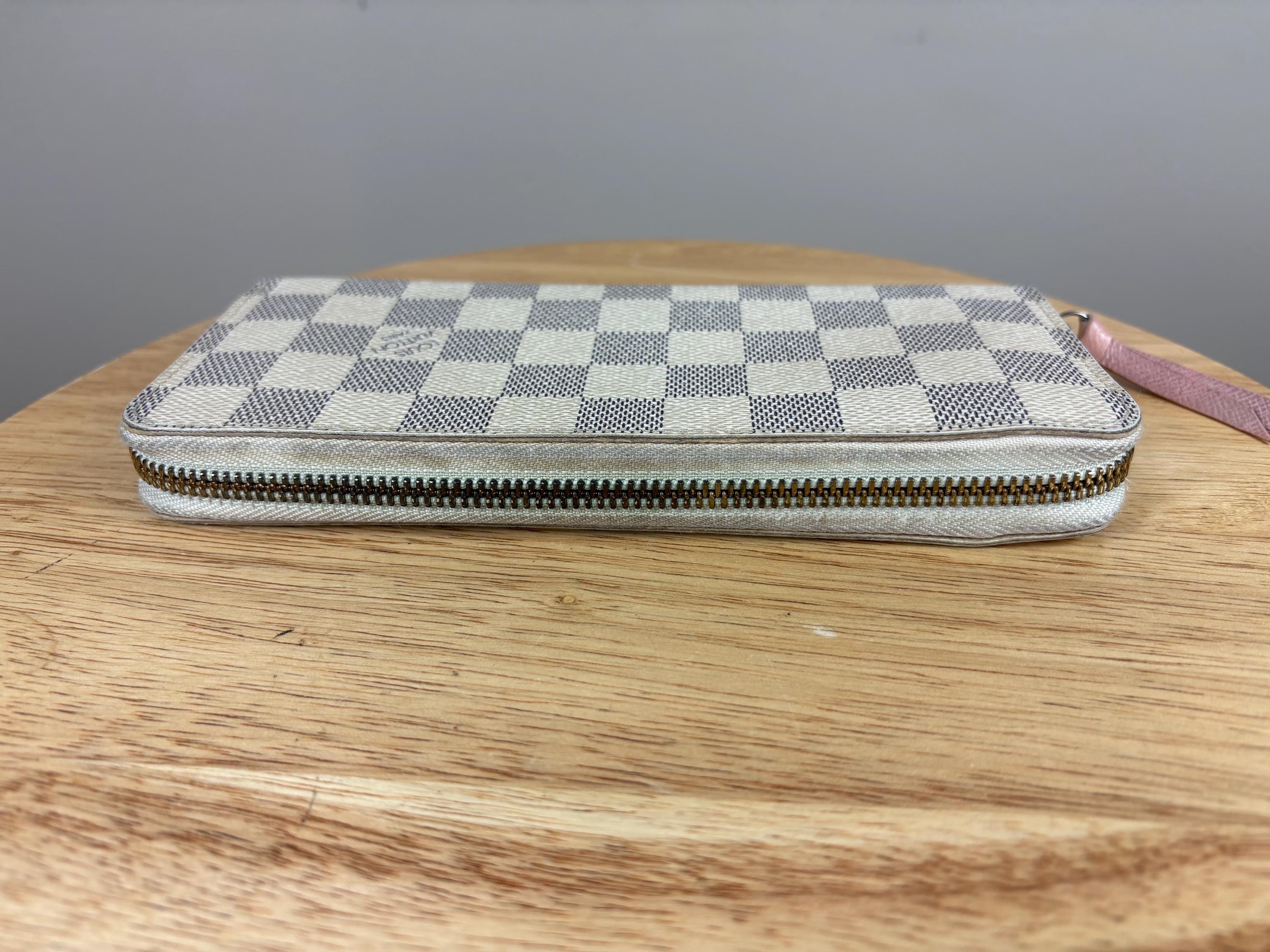 Authentic Louis Vuitton Damier Azur Clemence Zip Around Wallet W