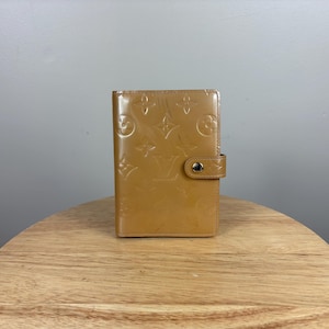 Authentic Louis Vuitton Tan Vernis Agenda PM Notebook Cover