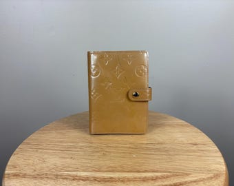 Authentic Louis Vuitton Tan Vernis Agenda PM Notebook Cover