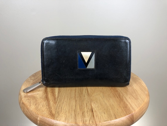 Buy Authentic Louis Vuitton Cup Black/blue Zippy Organiser Wallet