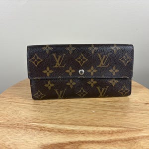 Authentische Louis Vuitton Monogram Sarah Lange Bifold Brieftasche