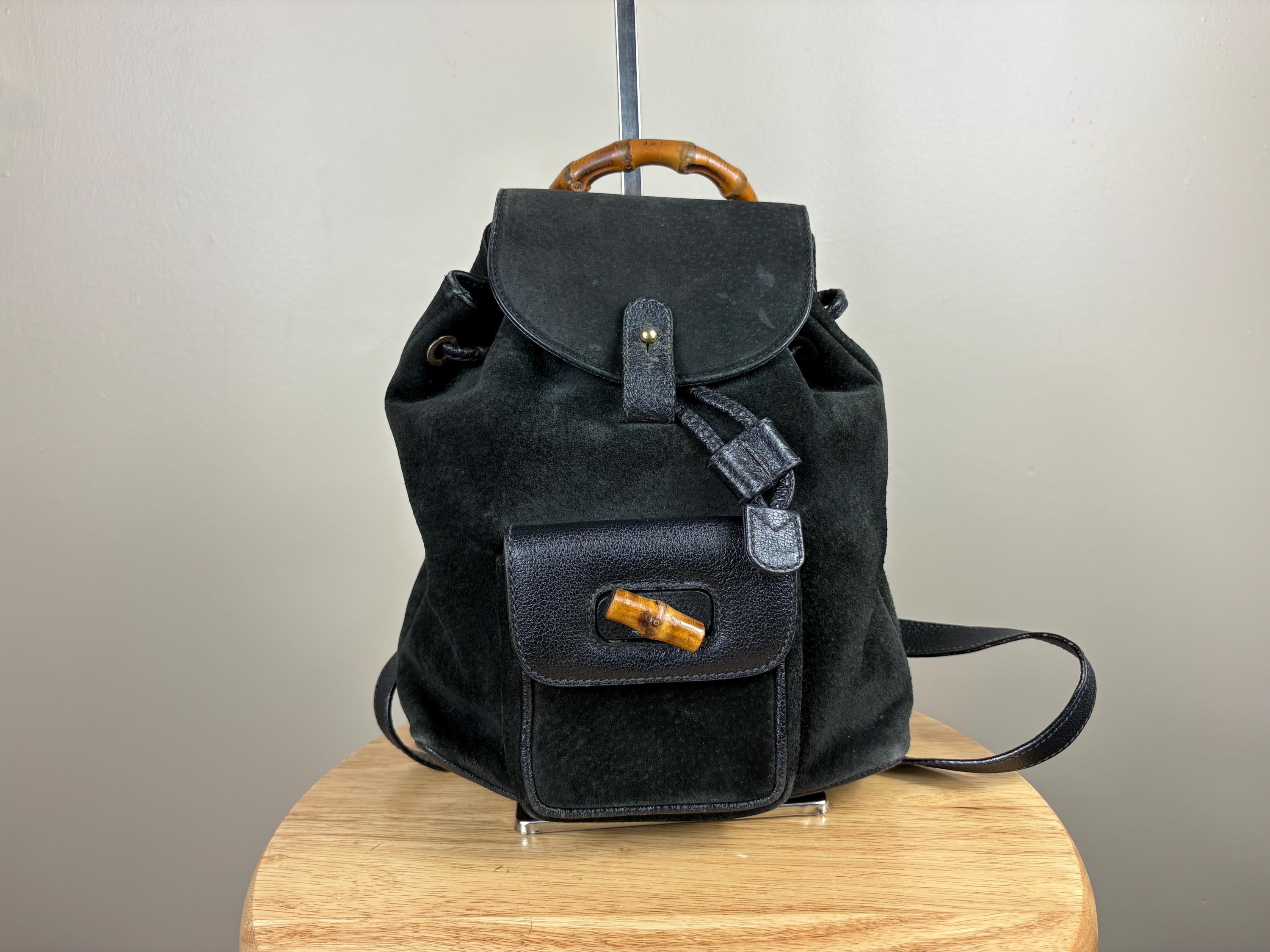 Gucci Bamboo Leather Backpack - Etsy