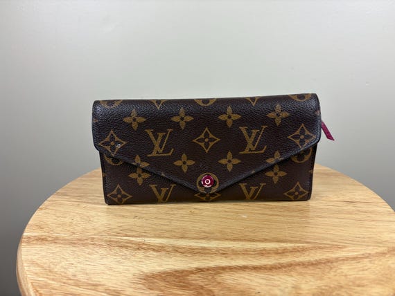 Authentic Louis Vuitton Monogram Emilie Red Long Bifold Wallet
