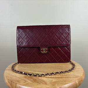 Burgundy Chanel Bag - Etsy