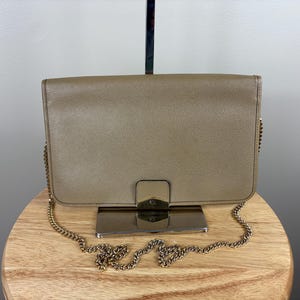 Authentische Christian Dior Snap Leder Umhängetasche Kette