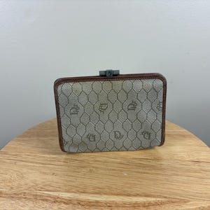 Authentischer kleiner Geldbeutel aus Christian Dior Canvas