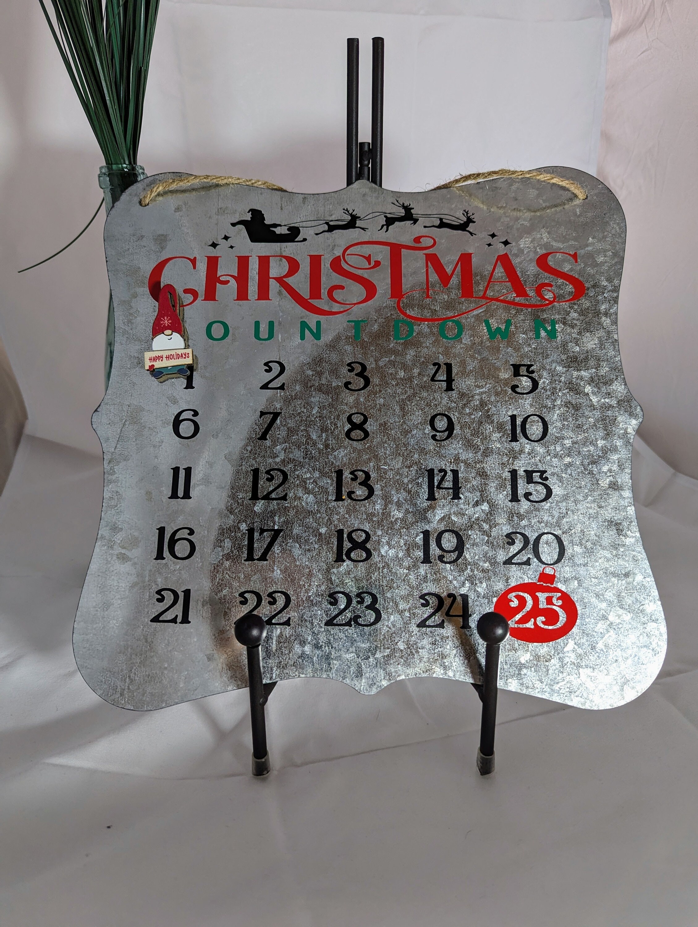 Galvanized Metal Advent Calendar Christmas Etsy