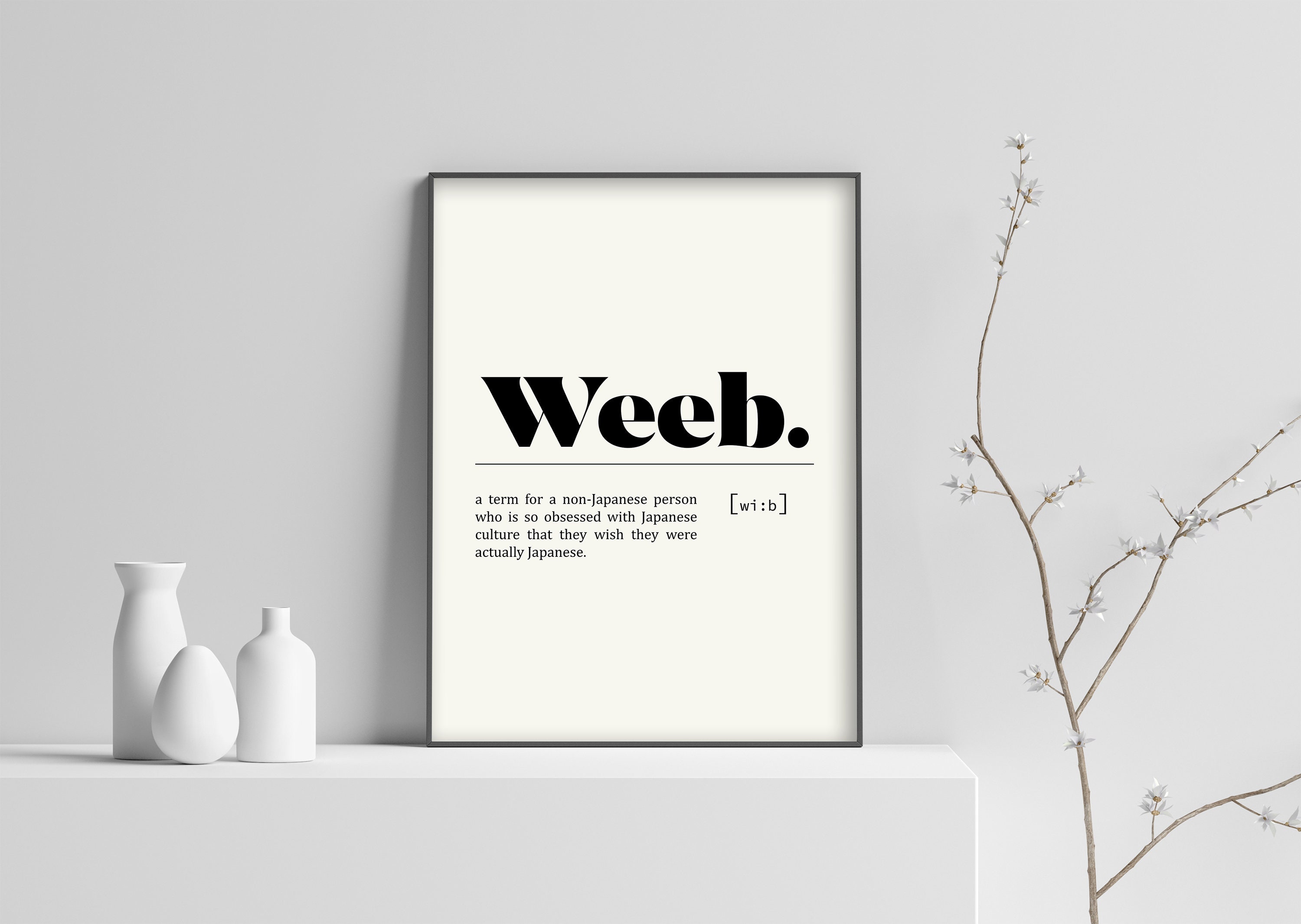 Weeb Definition Poster Anime Prints Anime Wandkunst Etsy