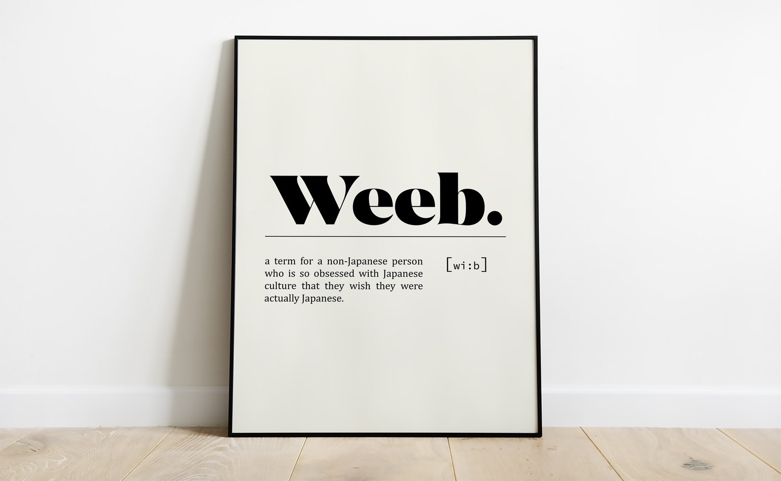 Weeb Definition Poster Anime Prints Anime Wall Art Anime Etsy