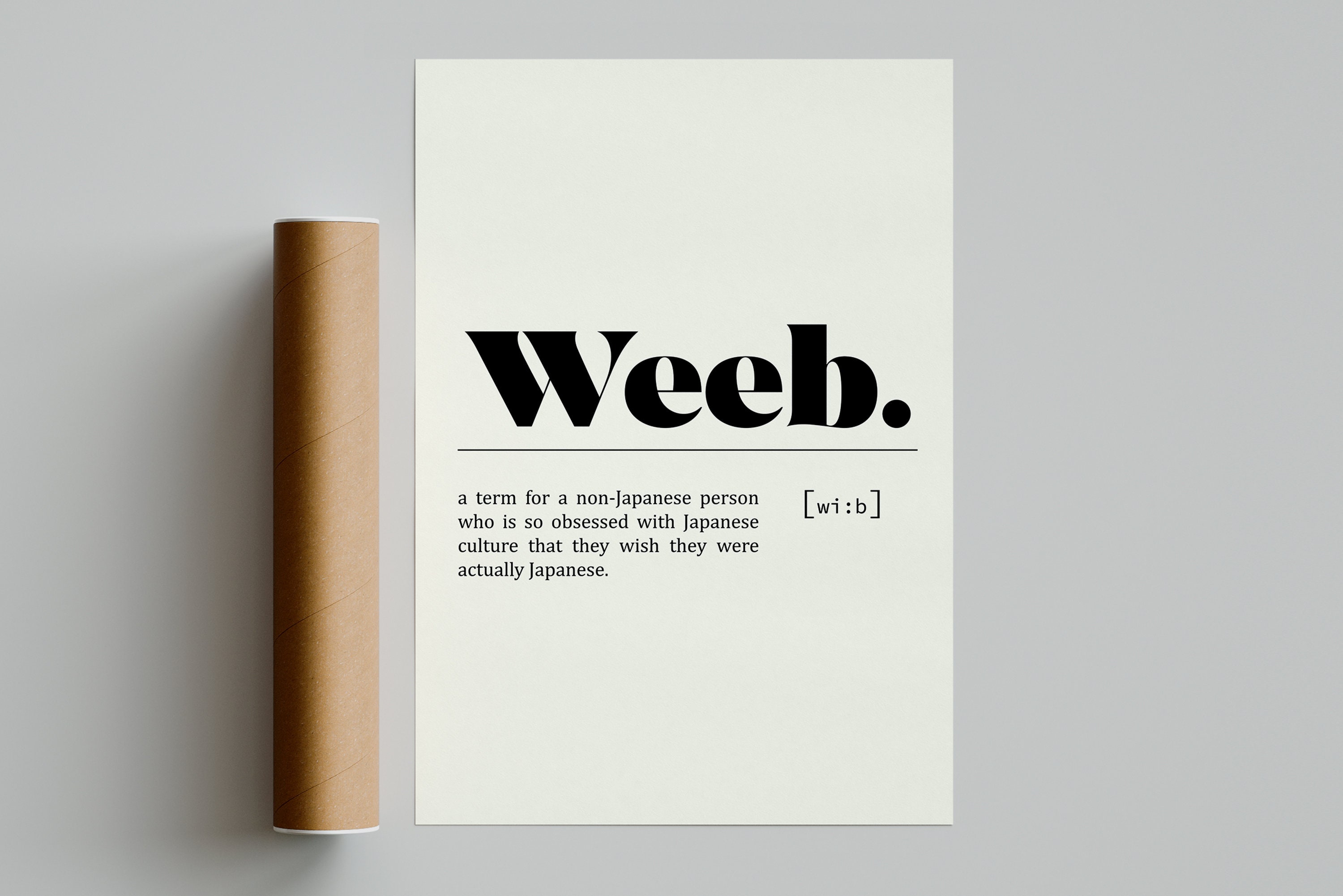 Weeb Definition Poster Anime Prints Anime Wall Art Anime Etsy