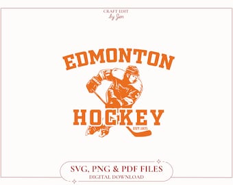 Vintage Edmonton Hockey SVG, Oilers Fan Shirt (Digital Files)