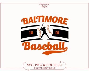 Vintage Baltimore Baseball SVG, Oriole Shirt File (Digital)