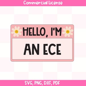 Hallo, ich bin ein ECE SVG, Frühkindliche Erzieher SVG Kindheit SVG Erzieher Kindertagesstätte Lehrer Kindertagesstätte SVG Lehrer Sublimation