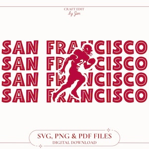 San Francisco Football Crewneck SVG | Vintage San Francisco Sweatshirt | 49ers Gifts | Sublimation | Cricut | Instant Download