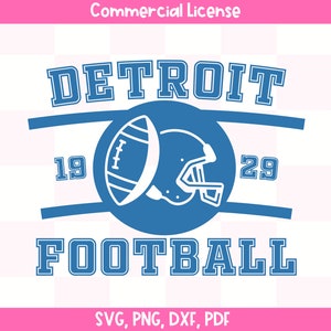 vintage Detroit Football SVG | Sweatshirt et cadeaux Lions | Sublimation | Cricut | Machine de découpe | Téléchargement instantané