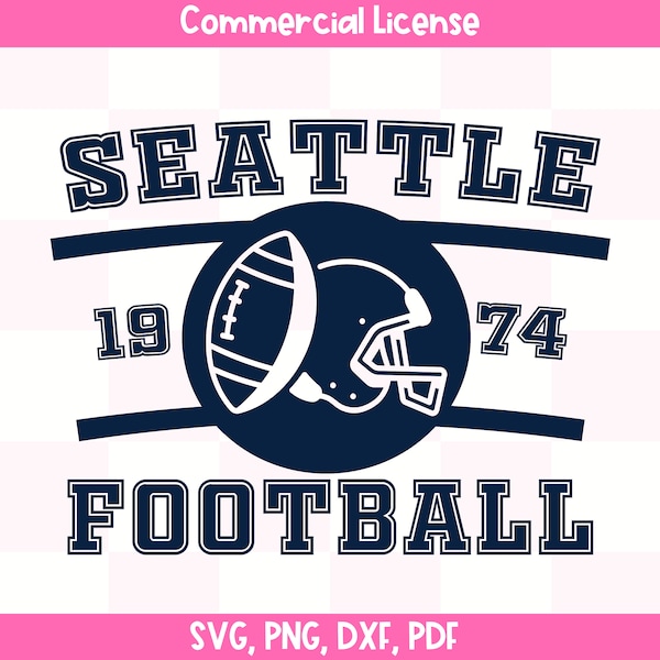 Seattle Football SVG | Seahawks Sweatshirt | Vintage Seattle Football Crewneck | Retro Seattle Football | Sublimation | Cutting File