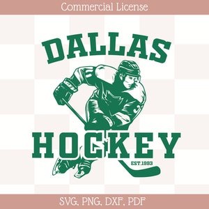 Vintage Dallas Hockey SVG, Stars Pullover und TShirt, Hockey-Fan-Shirt, Retro Dallas Eishockey, Dallas 1993, Cricut, Sublimation