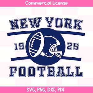 New York Fußball SVG | NY Riesen Sweatshirt | Sublimation | Cricut | Schneidemaschine | Sofort Download