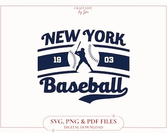 Vintage Yankees Baseball SVG, Retro New York Shirt (Cricut, Sublimation)