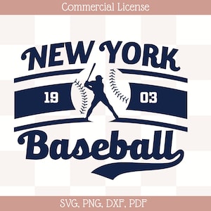 Baseball di New York vintage in formato SVG, girocollo Yankee, maglietta da baseball di New York, maglietta retrò degli Yankees, file Cricut, file di sublimazione